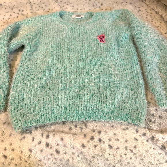 L.O.L. Surprise! Fuzzy Mint Sweater with Pink Detail - Picture 1 of 4